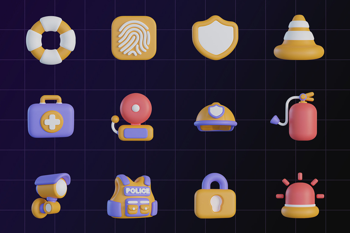 Secure & Protection 3D Icon Pack, an Object Graphic by Artnivora.Std (Photo 4 of 4)