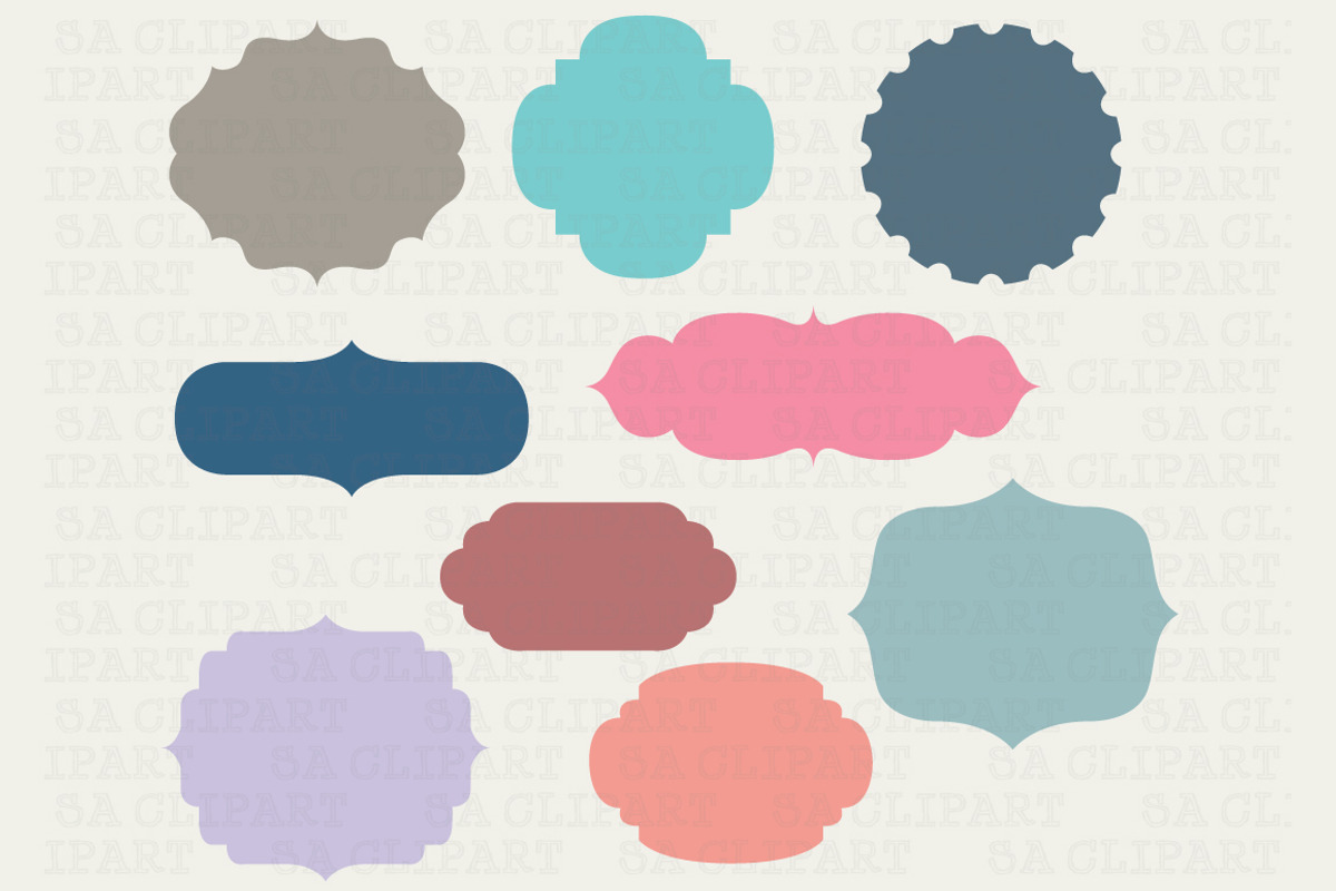 27 Digital frame border, an Illustration by SA ClipArt