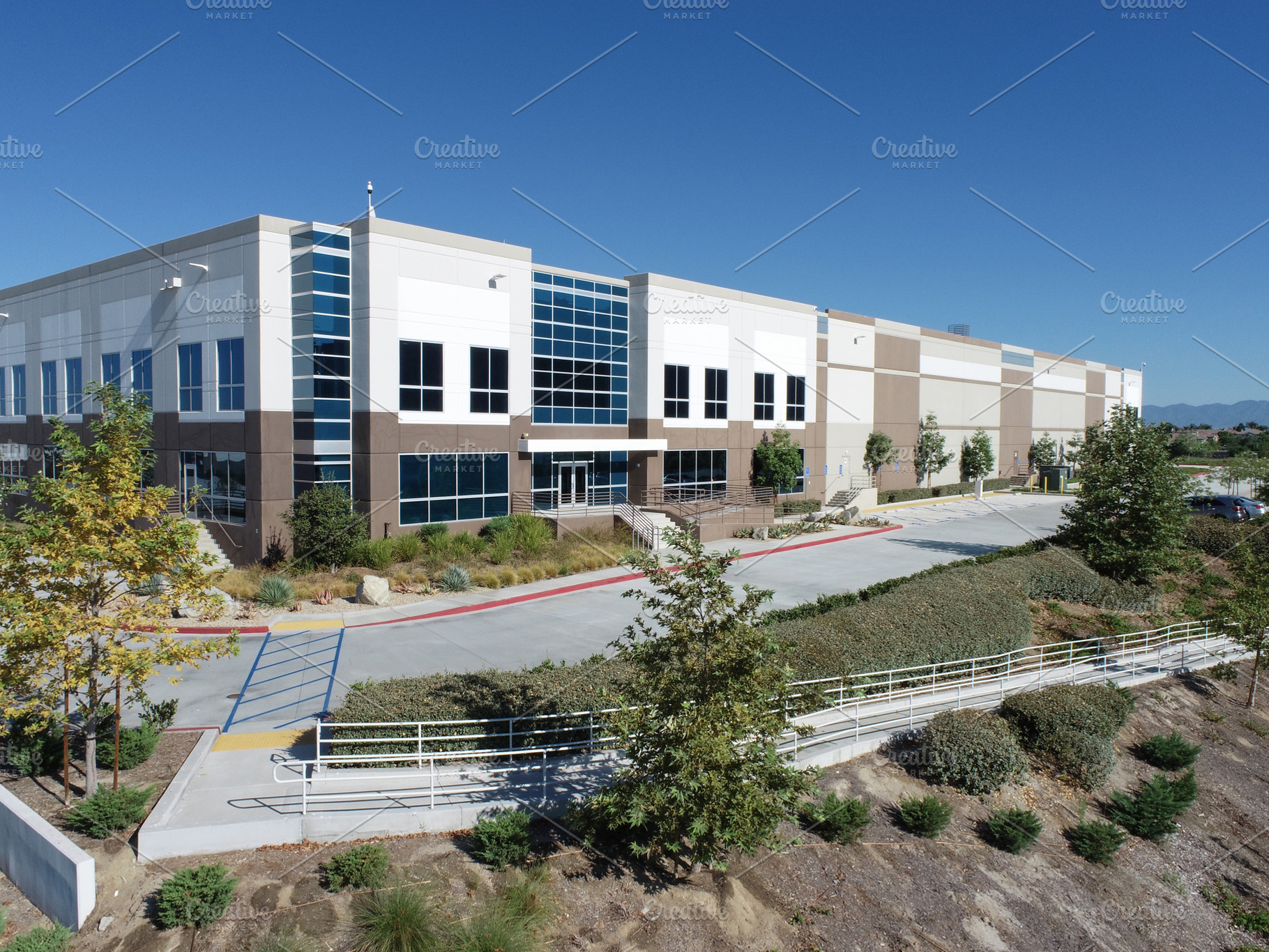 Aerial View Of Industrial Commerce Office Buildings, a Photo by Andy Dean Photography