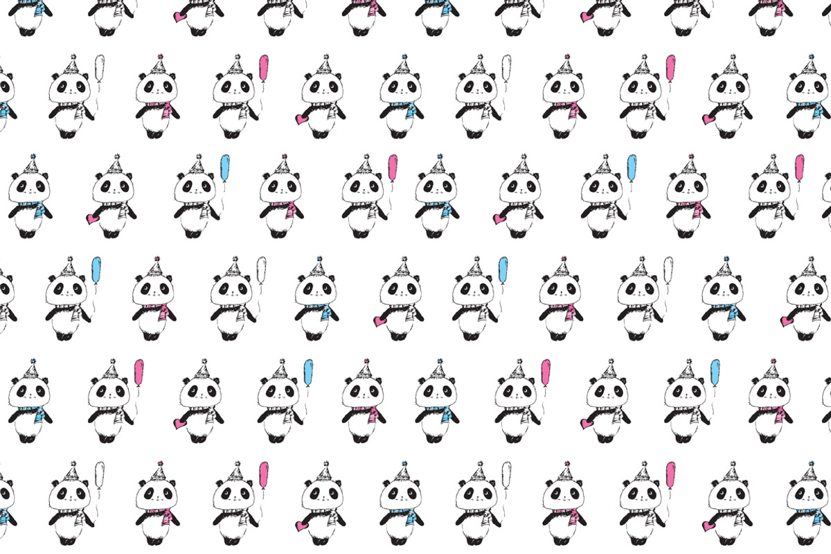 Hand drawn cute pandas, an Animal Illustration by Tkoko vectors & patterns (Photo 6 of 6)