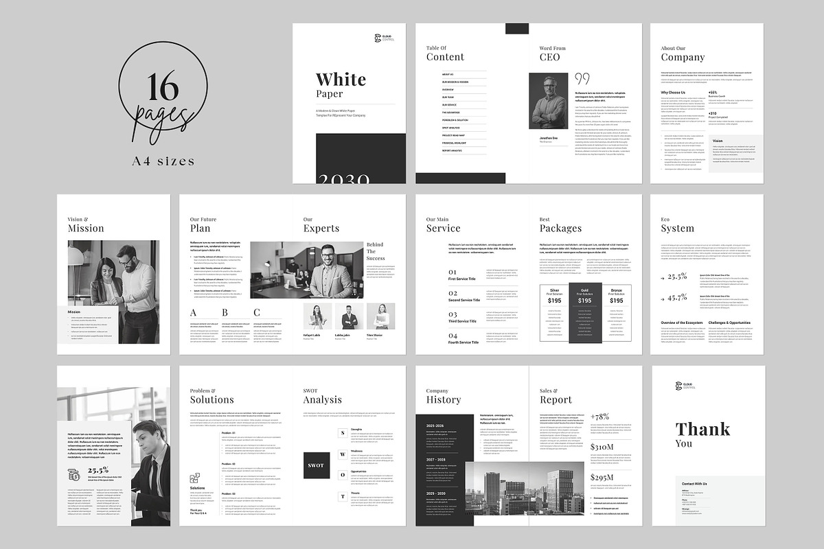 WhitePaper Template | Canva, Word, a Brochure Template by DesVert (Photo 9 of 10)