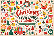 Xmas Icons Clipart | 100% Hand Drawn, a Seasonal Illustration by Anna Studio (Thumbnail 1 of 11)