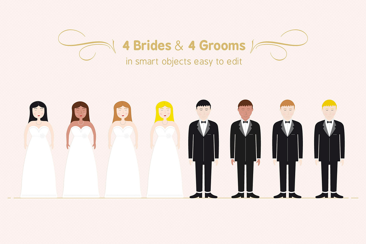 Cute Wedding and Invitation Card, an Invitation Template by Sargatal (Photo 2 of 4)