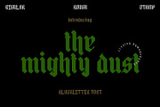 mighty dust - blackletter font, a Blackletter Font by madeDeduk (Thumbnail 1 of 6)