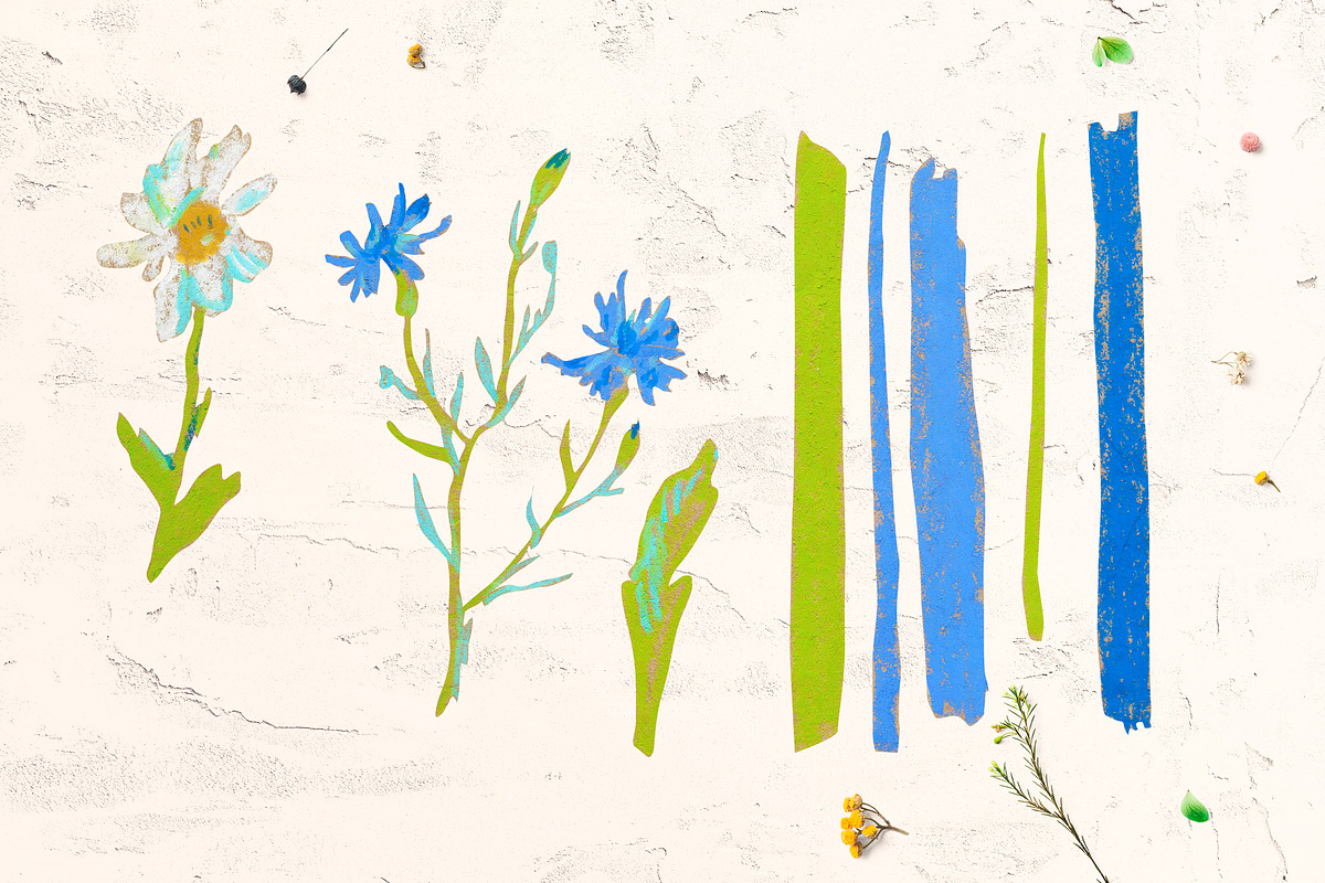 Crayon Wildflowers & Grasses Clipart, a Healthcare Illustration by Lucyinyourheart (Photo 4 of 5)