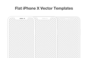 Flat iPhone X Vector Templates | Templates &amp; Themes ~ Creative Market