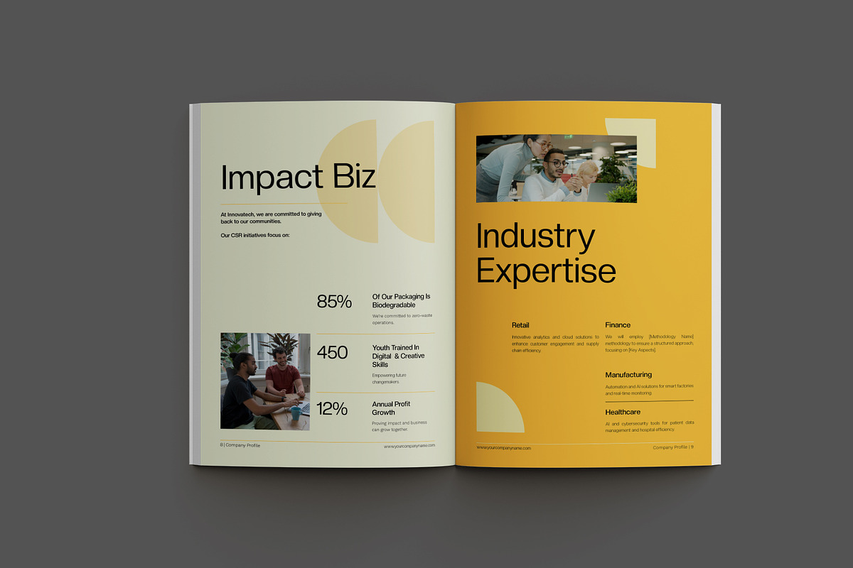 Yellow Modern Company Profile, a Brochure Template by Neermana (Photo 9 of 11)