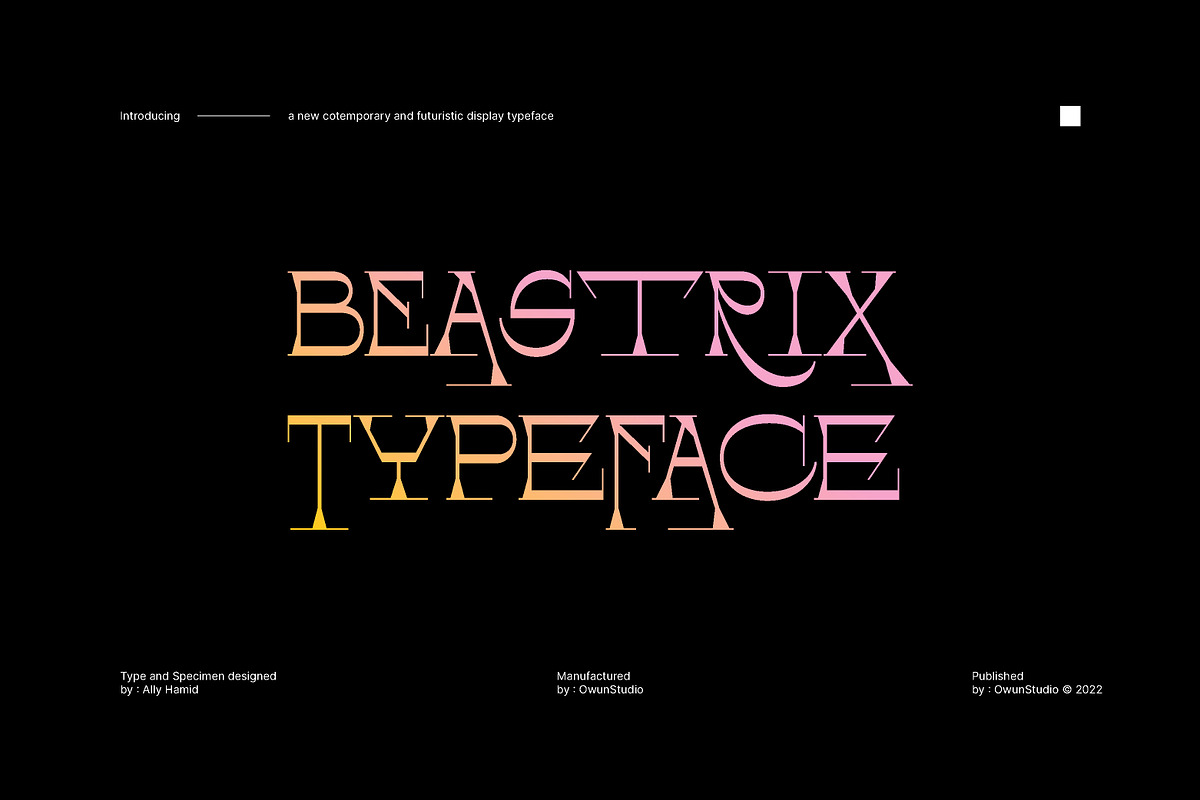 AO Beastrix - Display Typeface, a Font by OwunStudio (Photo 1 of 22)
