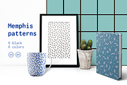 Black and white set memphis patterns, a Pattern Graphic by Fay_Francevna (Thumbnail 1 of 3)