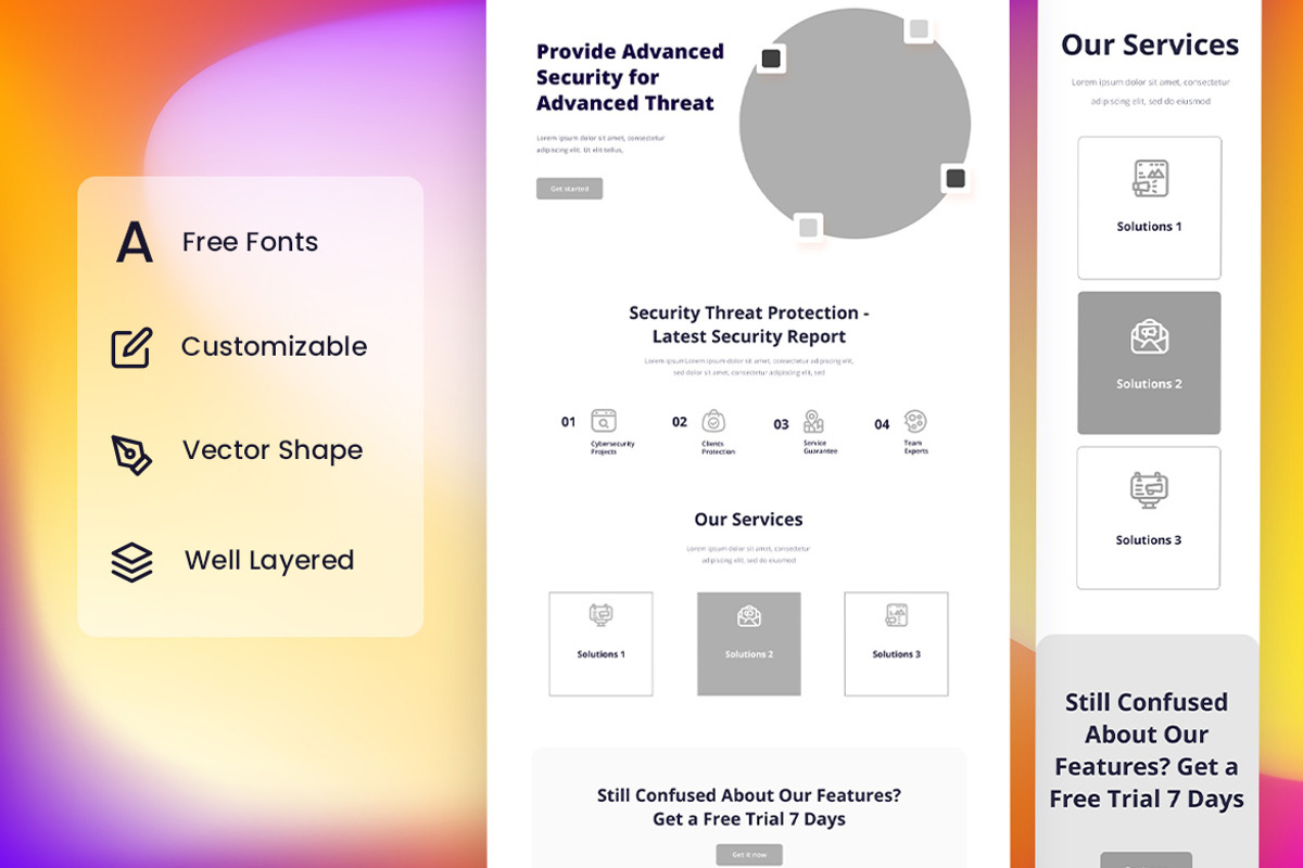 Cybersecurity Wireframe Website, a Wireframe Template by INSPR STD (Photo 2 of 4)