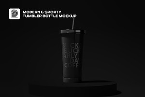 Modern 3D Tumbler Mockup