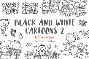 Coloring book cartoon kids bundle