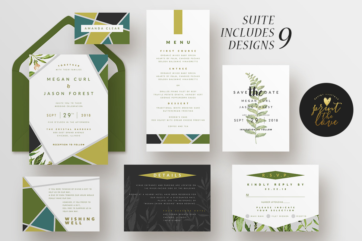 Wedding Invitation Suite - Botanika, an Invitation Template by Print The Love Boutique (Photo 2 of 4)