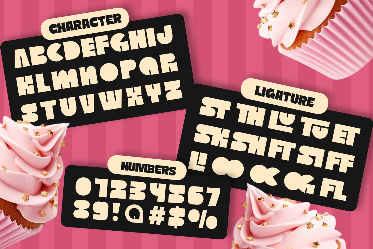 Gimro - Bold Geometric Cafe Font, a Sans Serif Font by Pandeka Studio (Photo 9 of 9)