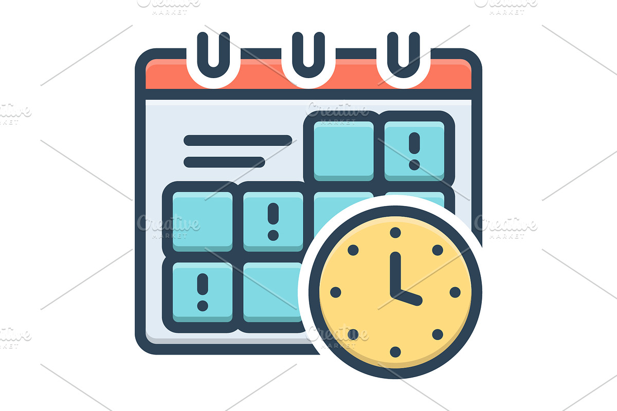 Deadline time limit color icon, a Duotone Icon by Creative priyanka