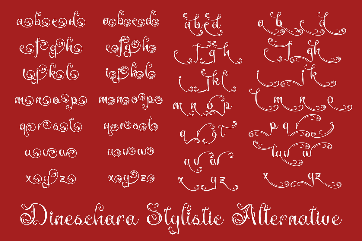 Dineschara Elegant Script, a Script Font by TypeClassHeroes (Photo 9 of 10)