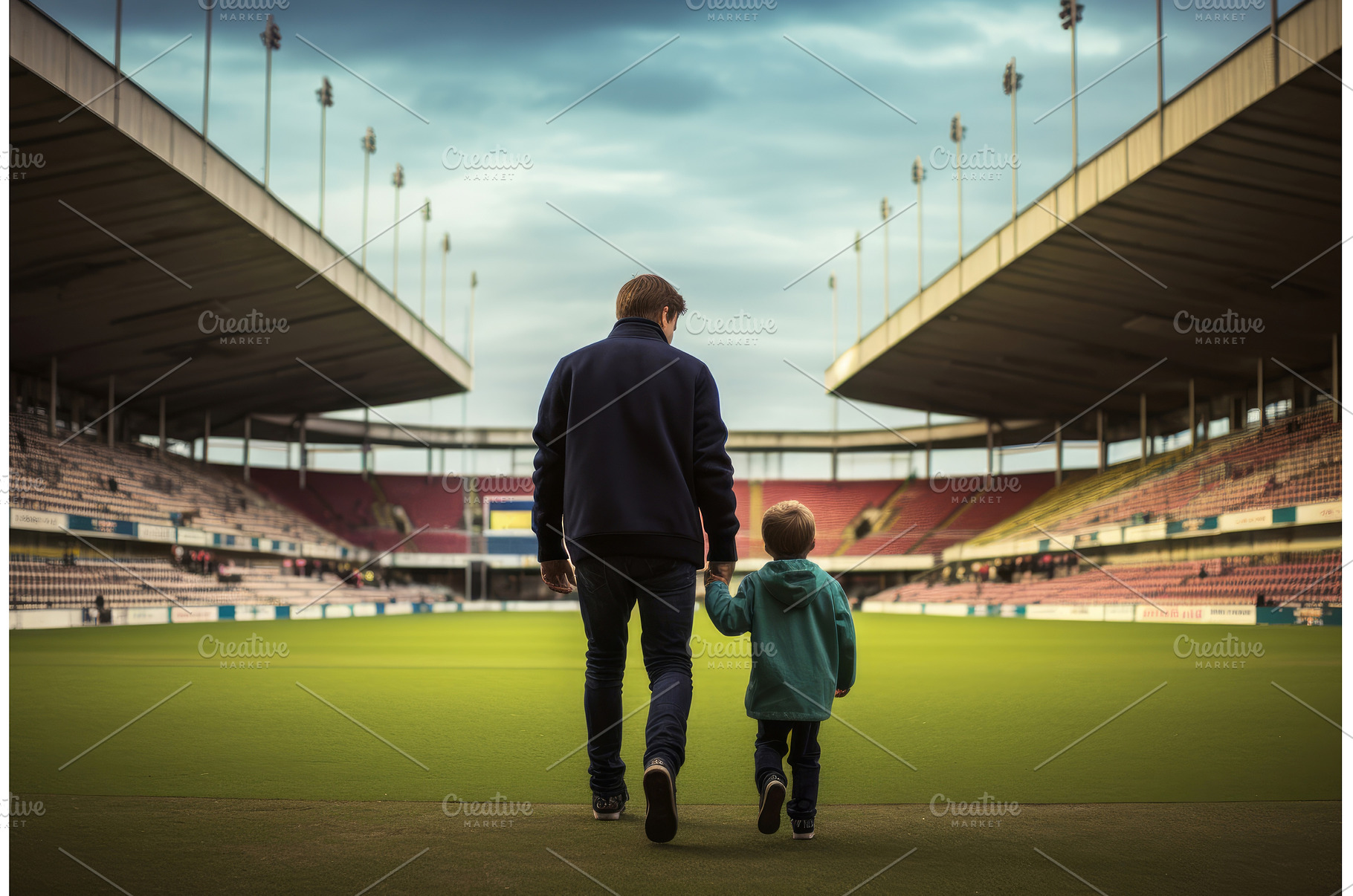 Joyful Man son baseball family, a Nature Photo by Ylivdesign