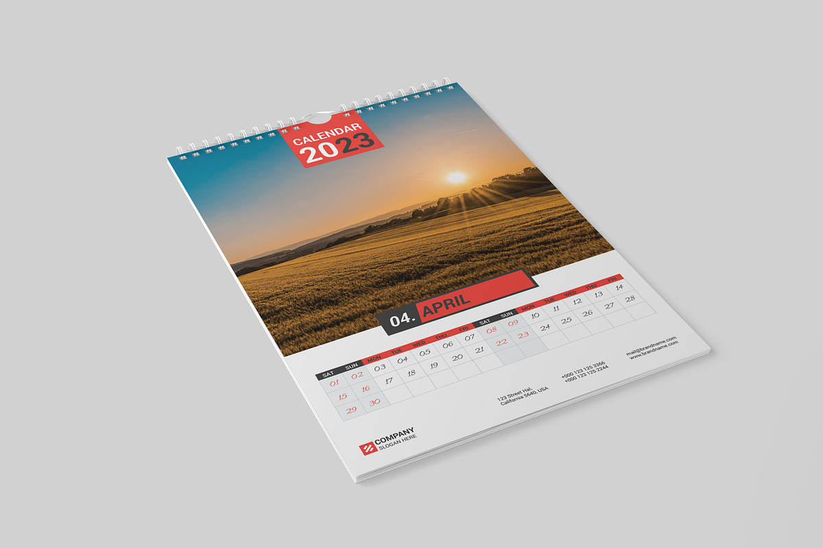 Wall Calendar 2023, a Templates & Theme by alimran24 (Photo 8 of 8)