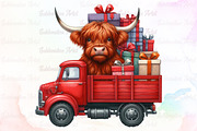 Christmas Gift Box Highland Cow PNG, an Illustration by Sublimation Artist (Thumbnail 1 of 9)