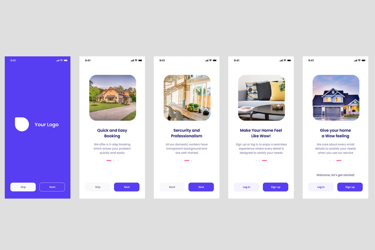 On Boarding, Welcome and Sign App, a Websites & App Template by nagaredesignstudio (Photo 2 of 2)