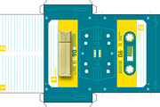 Mix Tape paperfoldable Gift Box, an Illustration by _//_//\/\_//_//\/\ (Thumbnail 1 of 2)