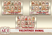 Valentines animals cards set-3, an Animal Illustration by CraftArtStory (Thumbnail 6 of 6)