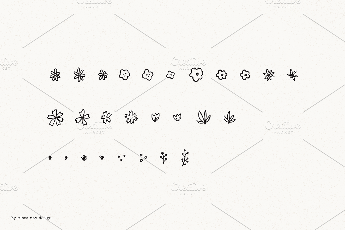 100 Hand Drawn Botanical Graphics, a Texture Illustration by Minna May Design (Photo 10 of 10)