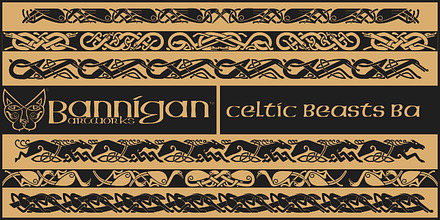 Celtic-BA, a Symbol Font by Bannigan Artworks