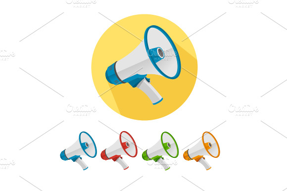 Vector Megaphone Icons Set