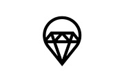 Diamond Pin Logo, a Branding & Logo Template by Buqancreative (Thumbnail 1 of 4)