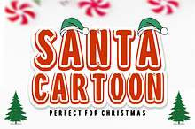 Santa Cartoon - Christmas Font
