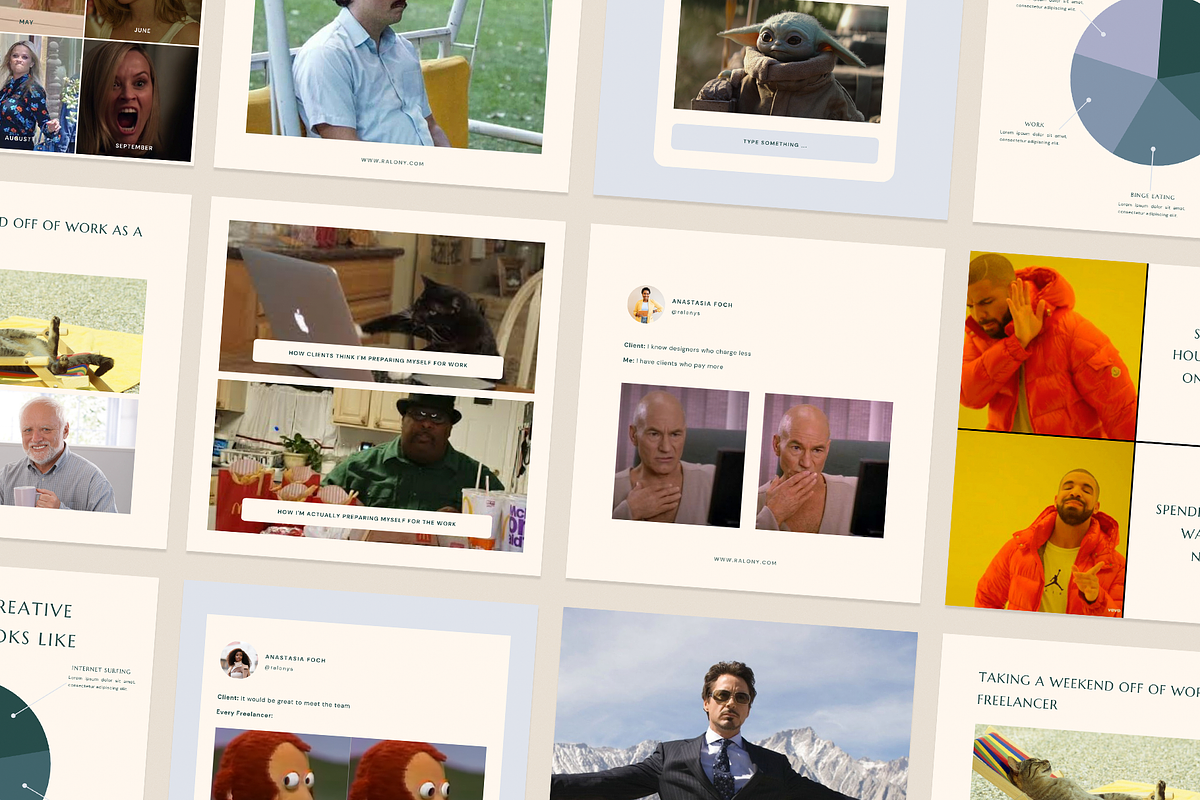 Meme Instagram Templates, a Social Media Template by Ralony (Photo 4 of 7)
