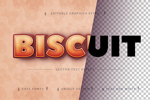 Biscuit - Editable Text Effect