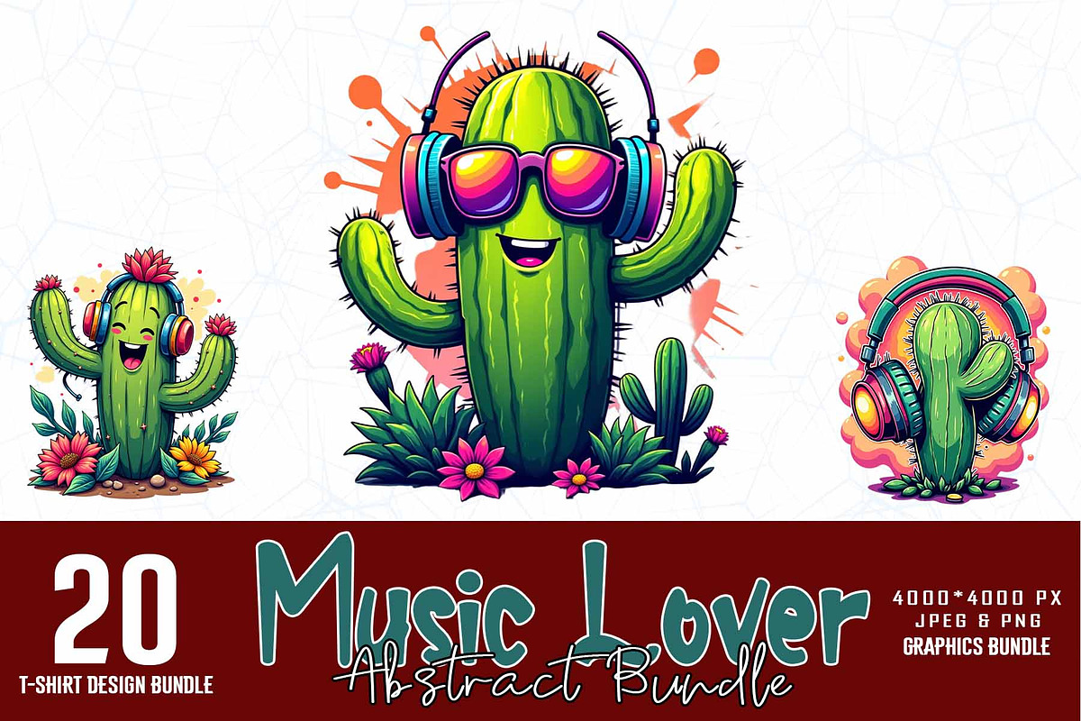 20 Groovy Musical T-shirt Bundle, an Illustration by Sofia's Fashion (Photo 1 of 3)