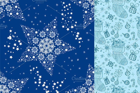 8 Beautiful Seamless Xmas Background