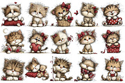 Cute Cat Clipart Bundle, an Illustration by Pixels.Craft (Thumbnail 5 of 6)