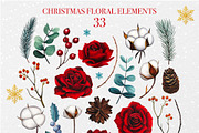 Christmas Magic Watercolor Clipart, a Seasonal Illustration by DiashaArt (Thumbnail 8 of 18)