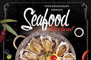 Seafood Restaurant Flyer Template, a Flyer Template by Artolus (Thumbnail 2 of 2)