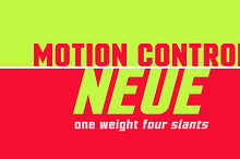 Motion Control Neue: a Sturdy Font