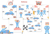 Racing Watercolor Clipart, a Sport Illustration by natalisart (Thumbnail 4 of 5)
