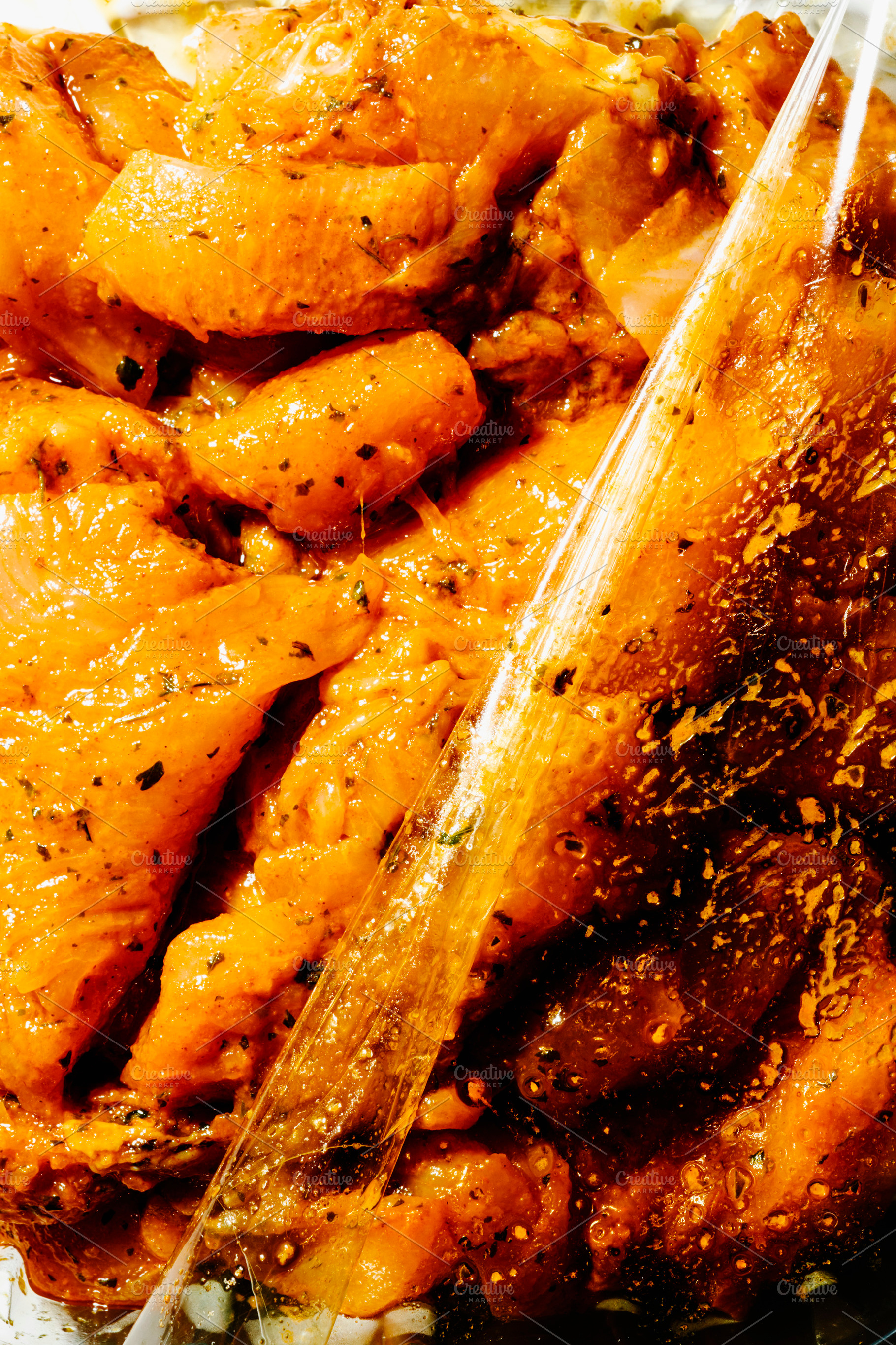 marinated chicken for Andalusian pinchos, a Photo by Nito