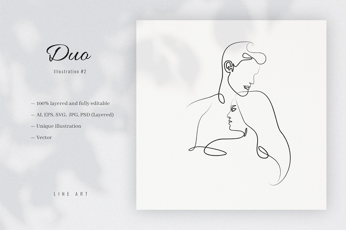 Duo. Line Art Illustration, a Person Illustration by le-genda