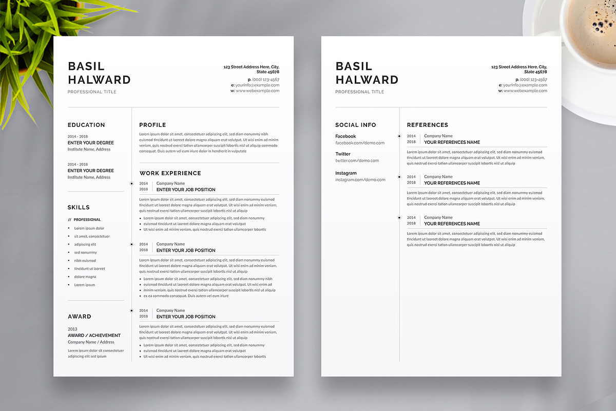 Minimalist Resume / CV, a Resume Template by Aspect_Studio (Photo 3 of 5)