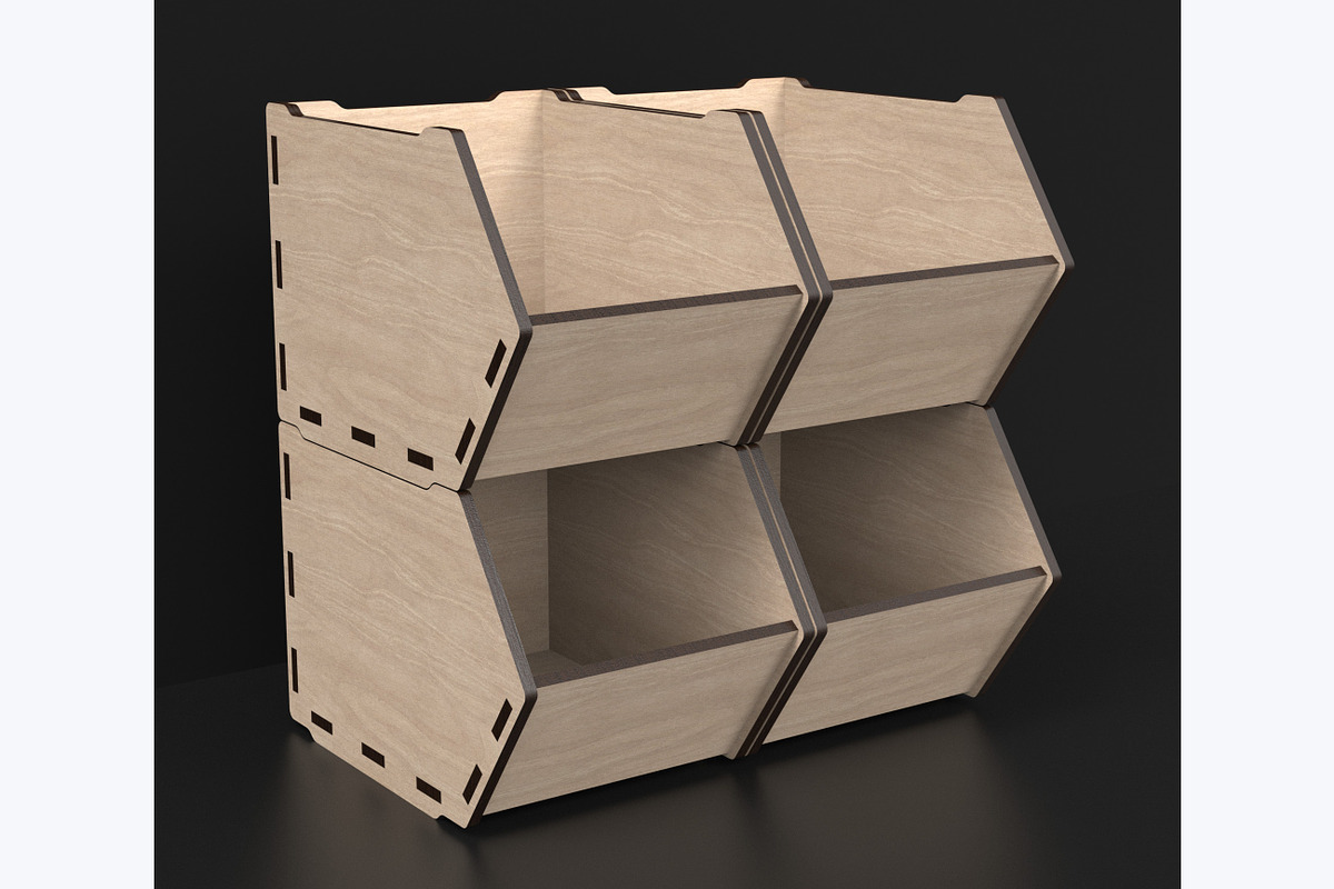 Desk Organizer Stackable Storage Box, an Object Graphic by ThemeXDigital (Photo 6 of 7)