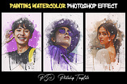 Painting Watercolor Photoshop Effect, an Action Add-On by 3d_model_tifotizi (Thumbnail 1 of 3)