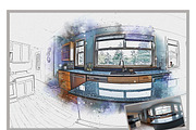 Architecture Drawing Art Ps Action, a Brushes & More by Studio Retouch (Thumbnail 4 of 11)