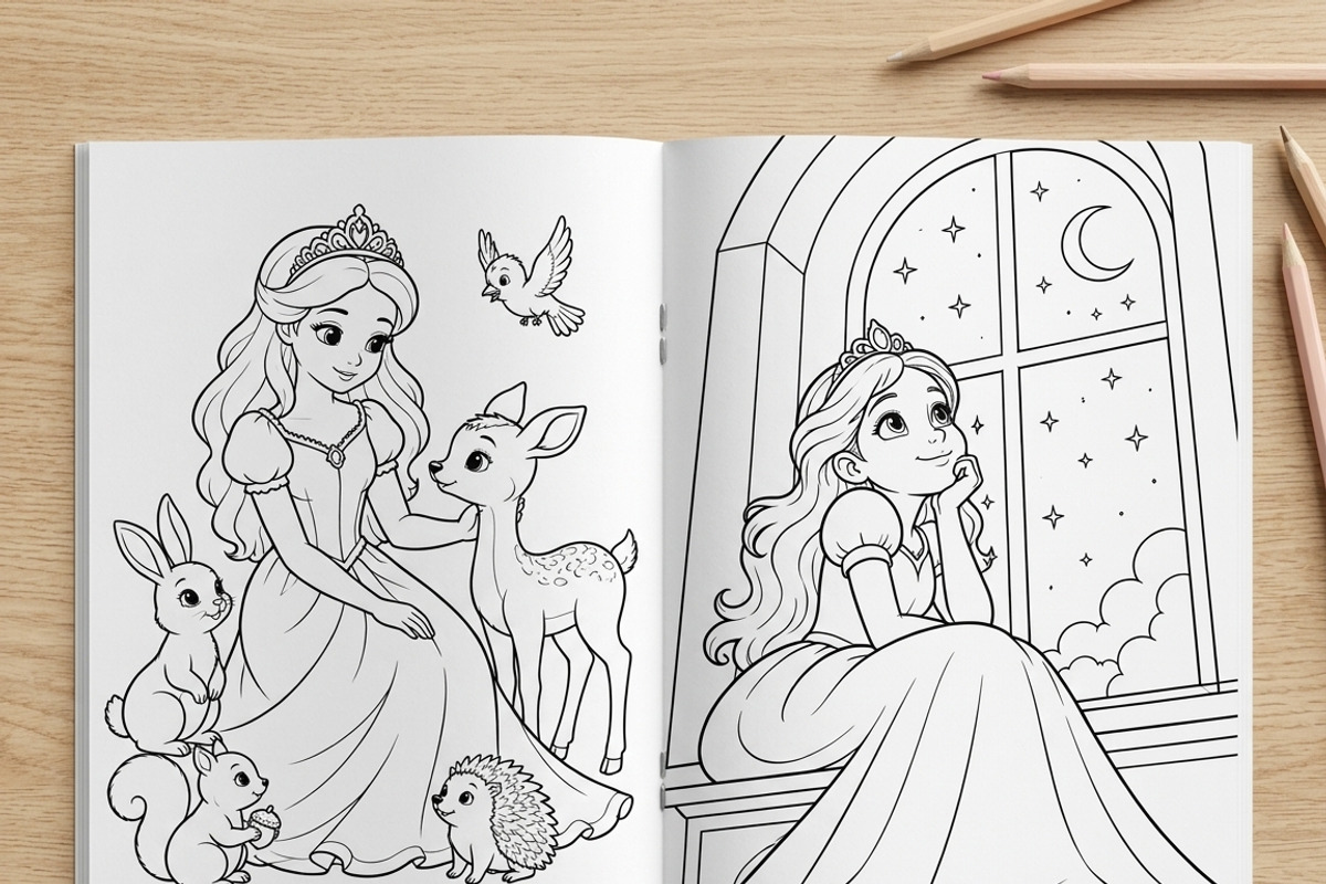 Magical Princess Coloring Book Vol36, a Person Illustration by ikarifq shop (Photo 4 of 7)