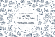 Georgia Seamless Pattern Set, a Wallpaper Graphic by Hughes Studio (Thumbnail 1 of 8)