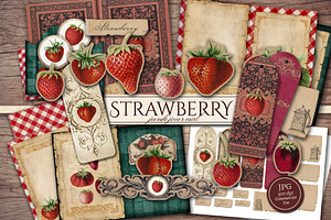 Strawberry Scrapbooking Kit
