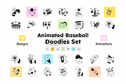 Animated Baseball Doodle Icons, a Solid Icon by Prosymbols (Thumbnail 1 of 8)